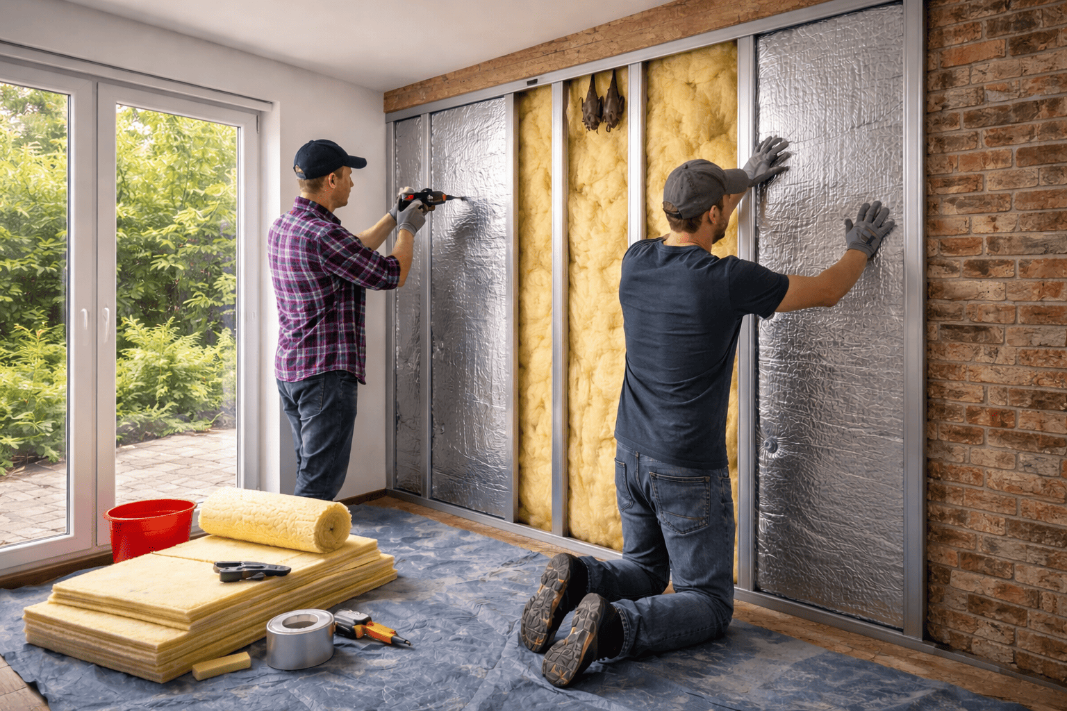 Voorzetwand isolatie -stappenplan + gipsplaat