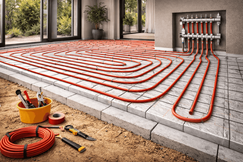 Vloerverwarming isolatie