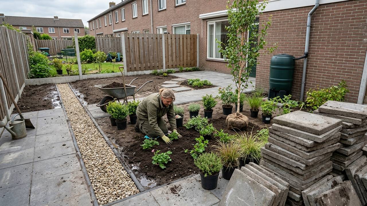 Bodem, afwatering en materiaalkeuze goed voorbereiden. kleigrond verbeteren tuin