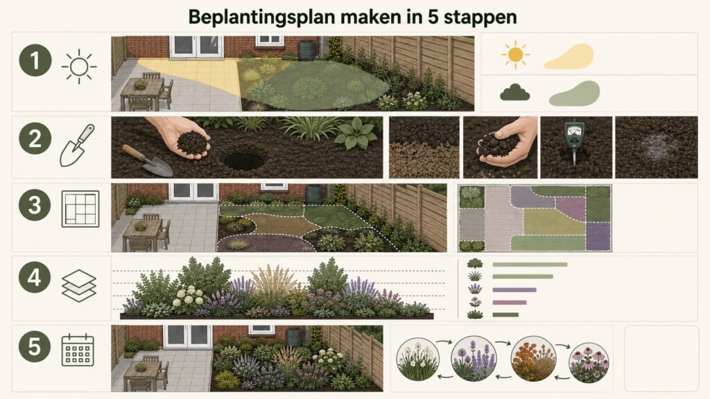 Infographic — Beplantingsplan maken in 5 stappen