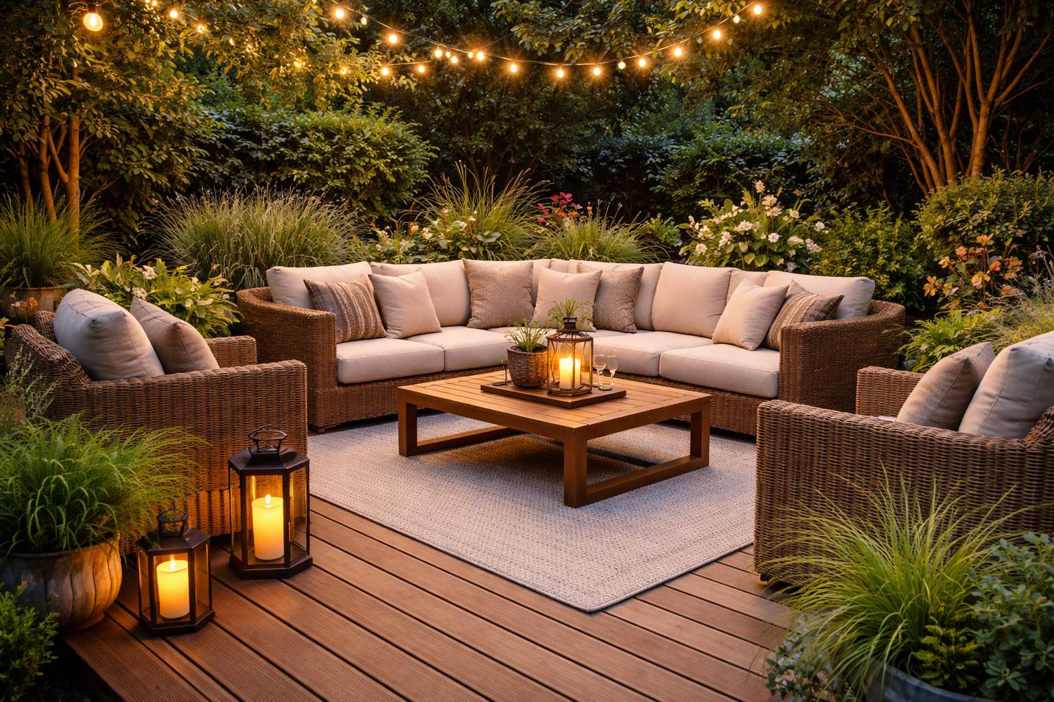 Warme buitenverlichting tuin: lichtkleur en lichtsterkte bepalen. kabelroutes tuinverlichting