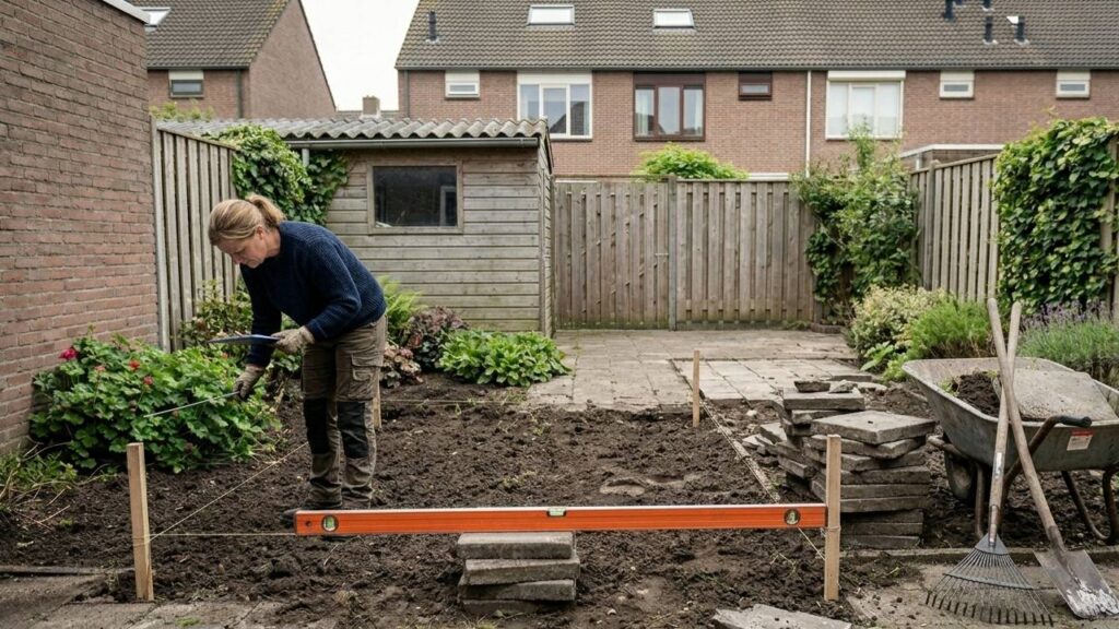 tuin ophogen afgraven