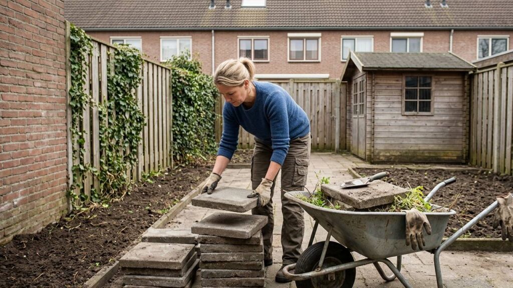 zelf tuin renoveren besparen
